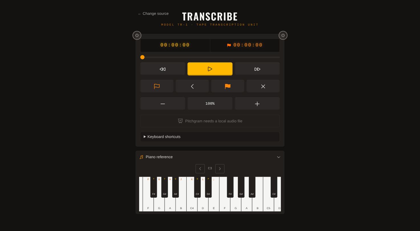 Transcribe screenshot